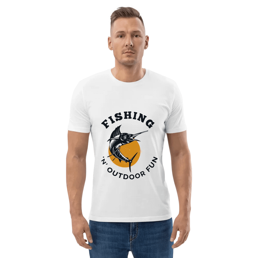 Marlin Fishing Emblem Organic Tee product image (2)