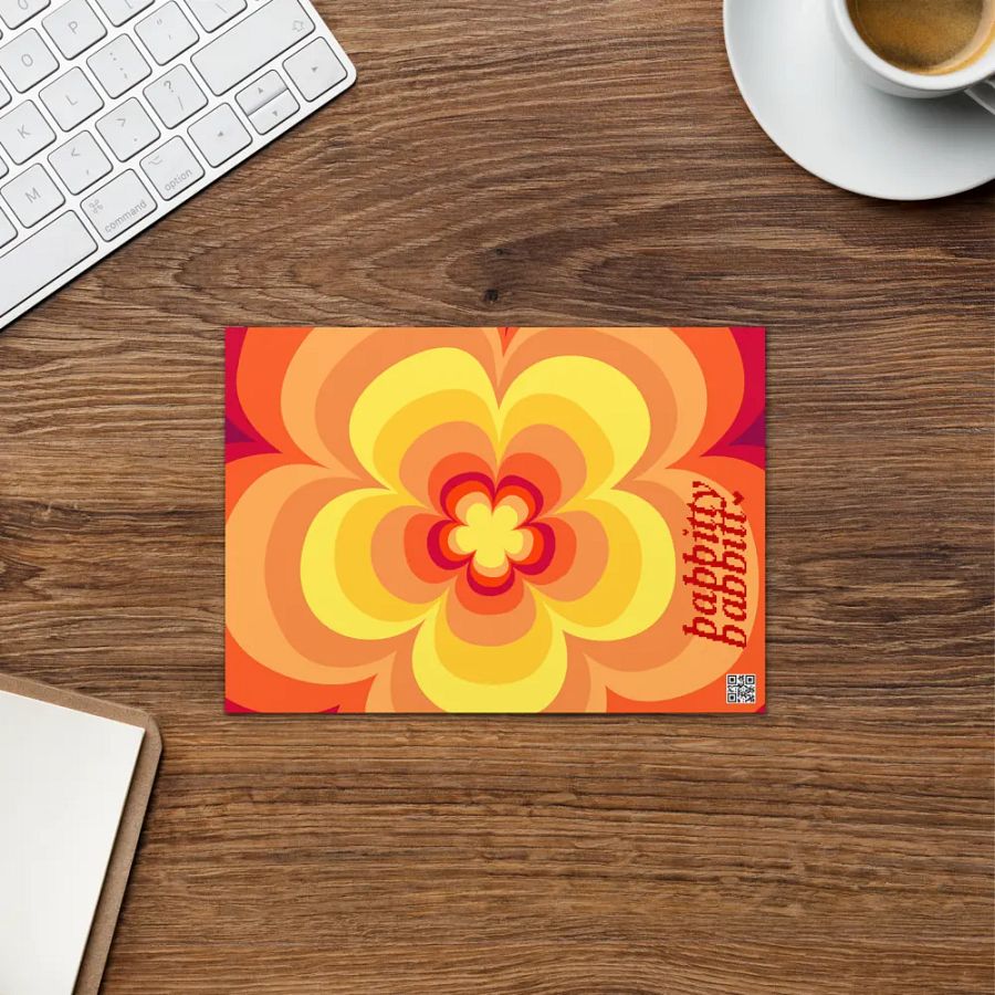 Groovy Mum terracotta retro portrait greetings card product image (5)