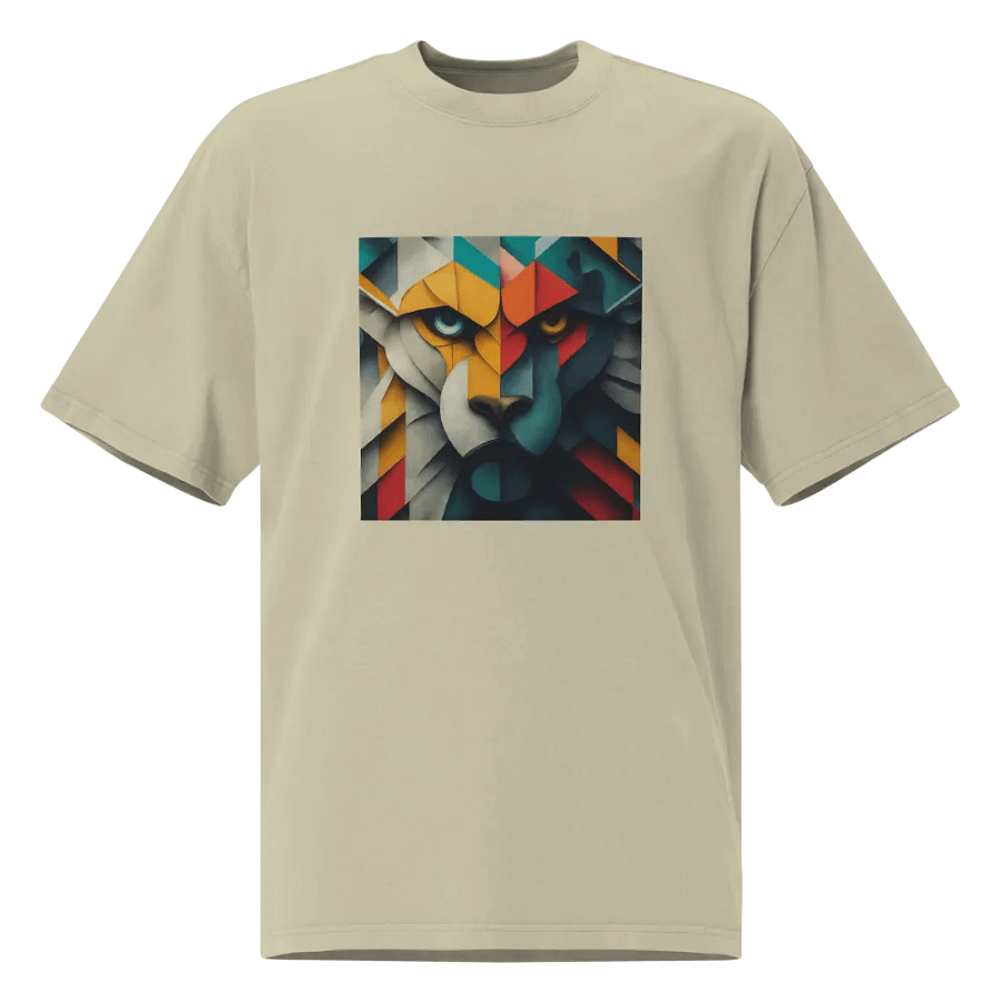 Geometric Lion Abstract T-Shirt product image (1)