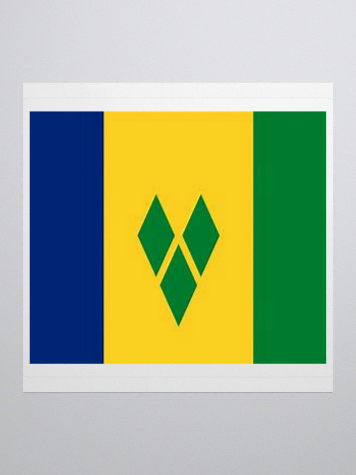 Saint Vincent and the Grenadines Flag Sticker - Durable Vinyl for Indoor Use - Multiple Sizes product image (2)