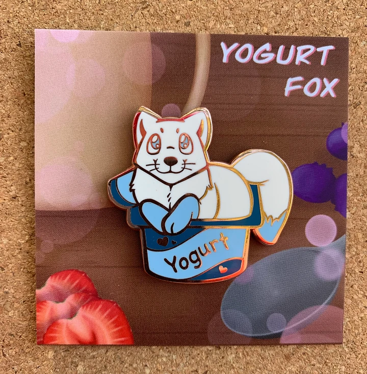 Yogurt Fox Enamel Pin product image (1)