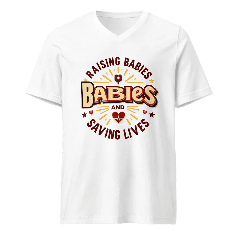 RAISING BABIES AND SAVING LIVES, mom duty V-Neck Tee product image (5)