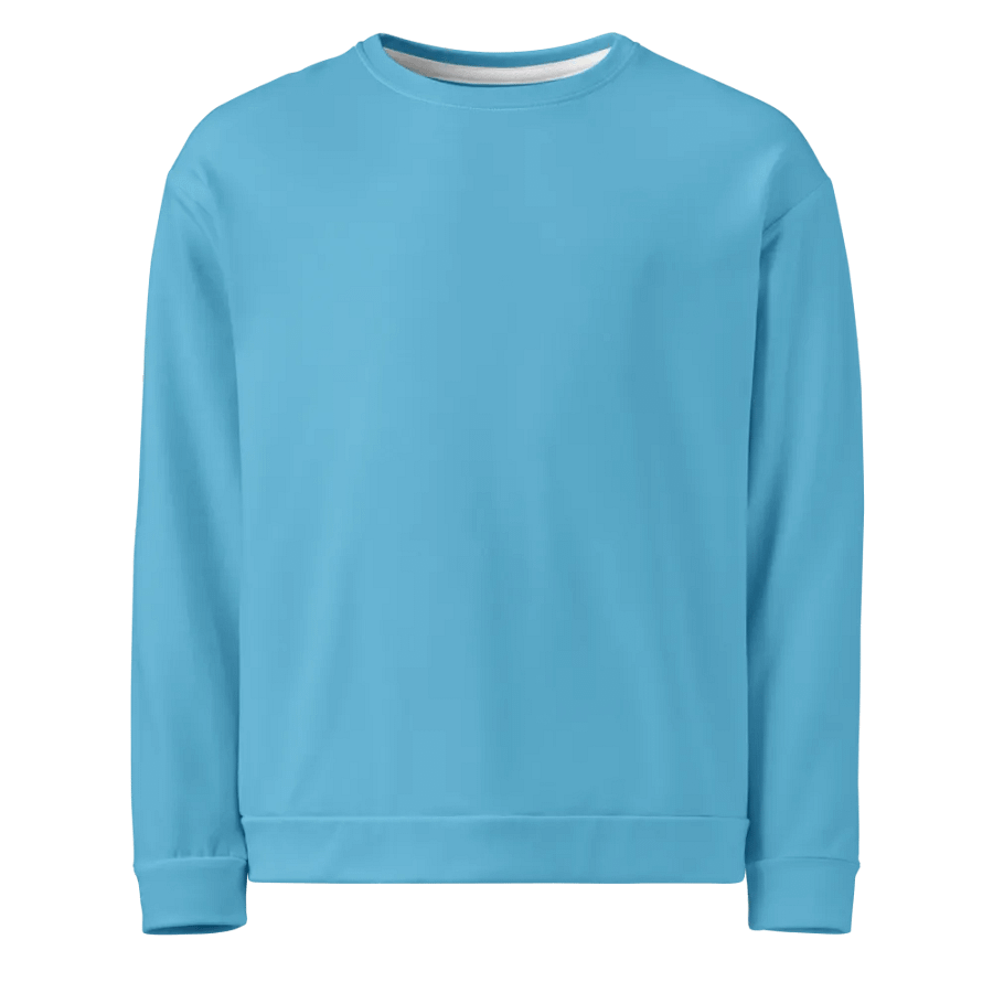 Plain Medium Light Blue Light Summer Unisex Recycled Polyester Heavyweight Premium Sweatshirt by Treasure Pie product image (7)