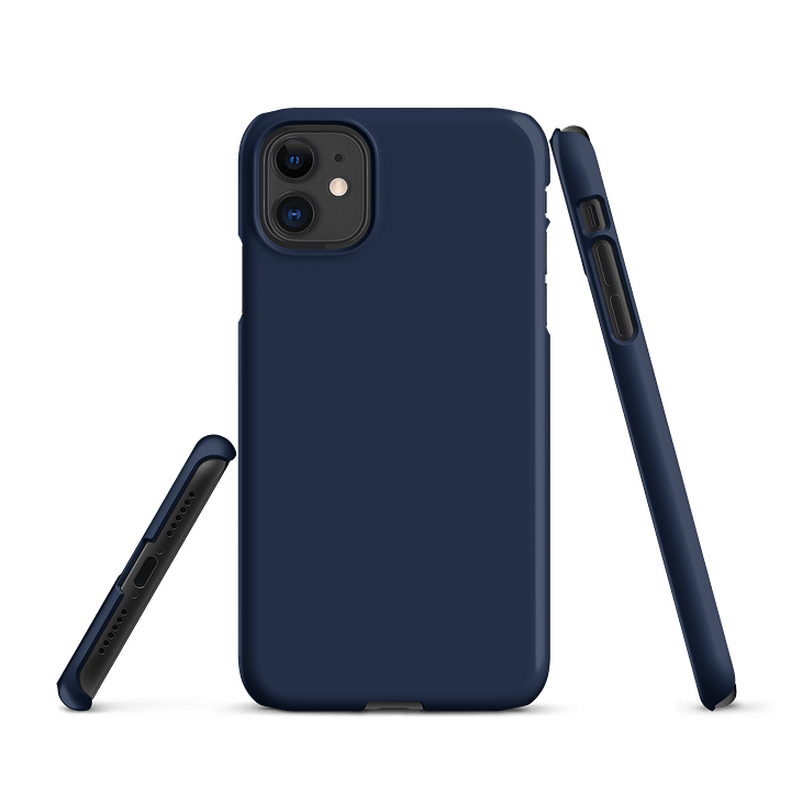Navy Blue Solid Color iPhone® Matte Snap Case product image (1)