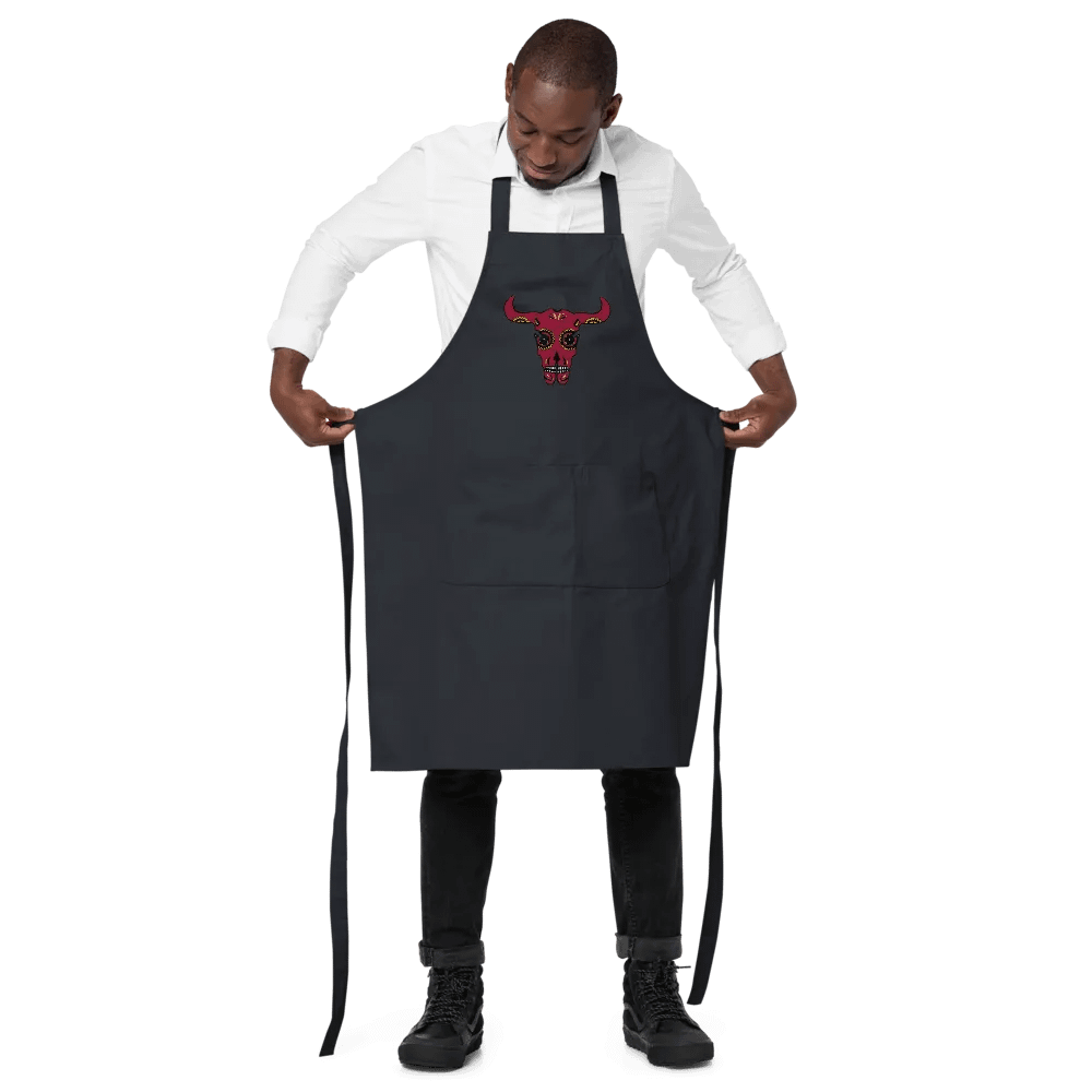 Sugar Cow Skull Cotton Twill Apron product image (4)