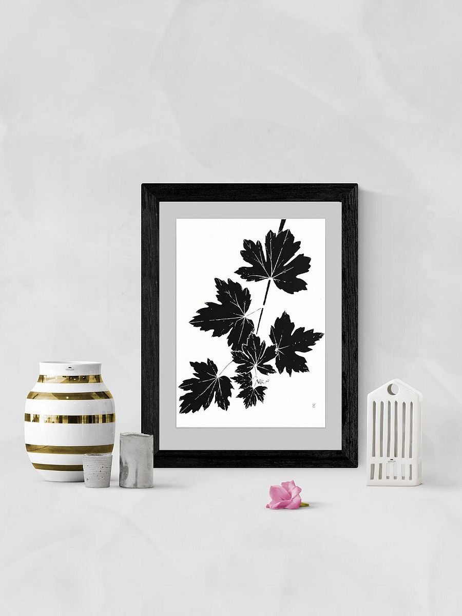 Luminous Leaf Cluster Matte Poster - Grape Leaves Light product image (8)