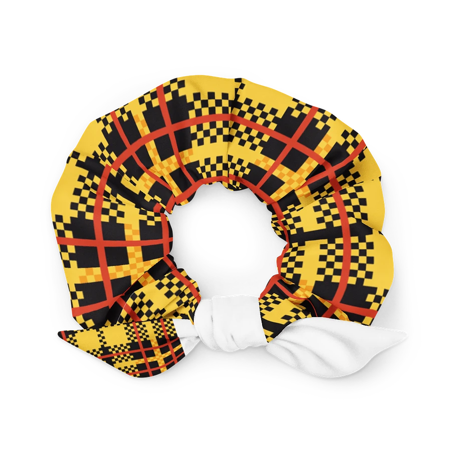 Yellow Pixel Flannel scrunchie product image (4)