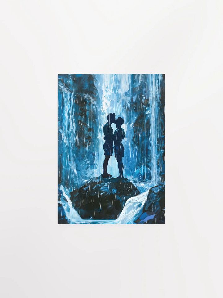Kiss Beneath The Waterfalls - Gay Art Matte Poster product image (5)