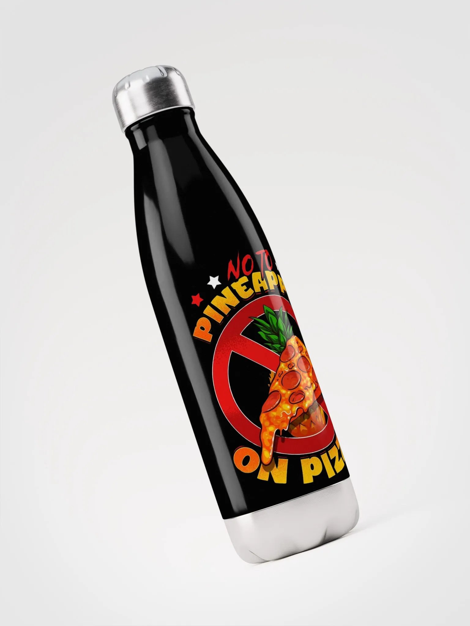 Pineapple Pizza Stainless Steel Water Bottle product image (3)