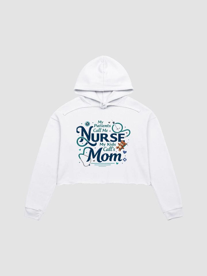 Nurse Mom Illustrated Crop Hoodie product image (2)