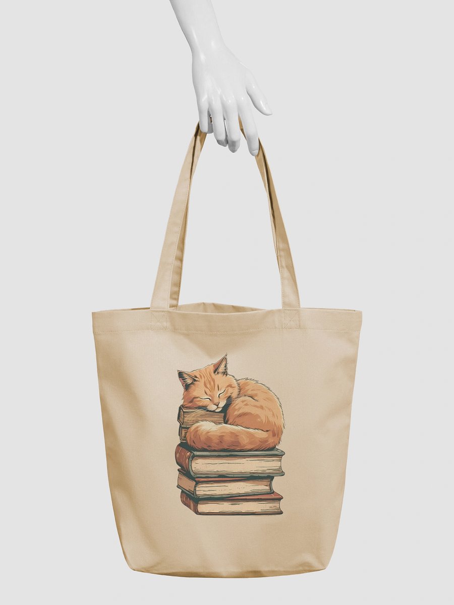 Bookish Cat Nap Tote Bag product image (3)