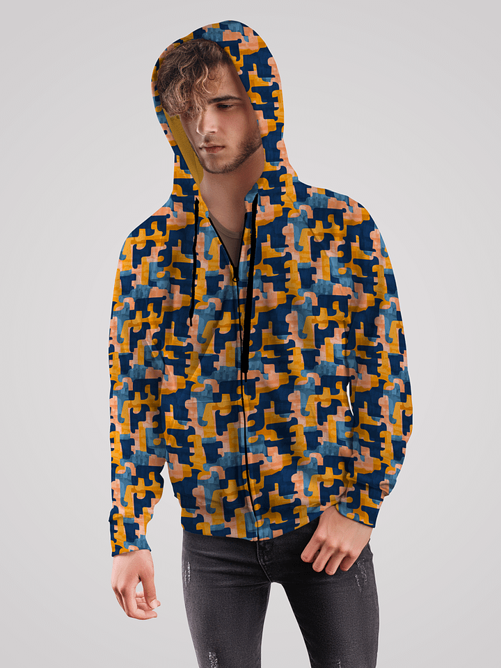 Flowing Shapes | Recycled Unisex ZIP Hoodie product image (1)