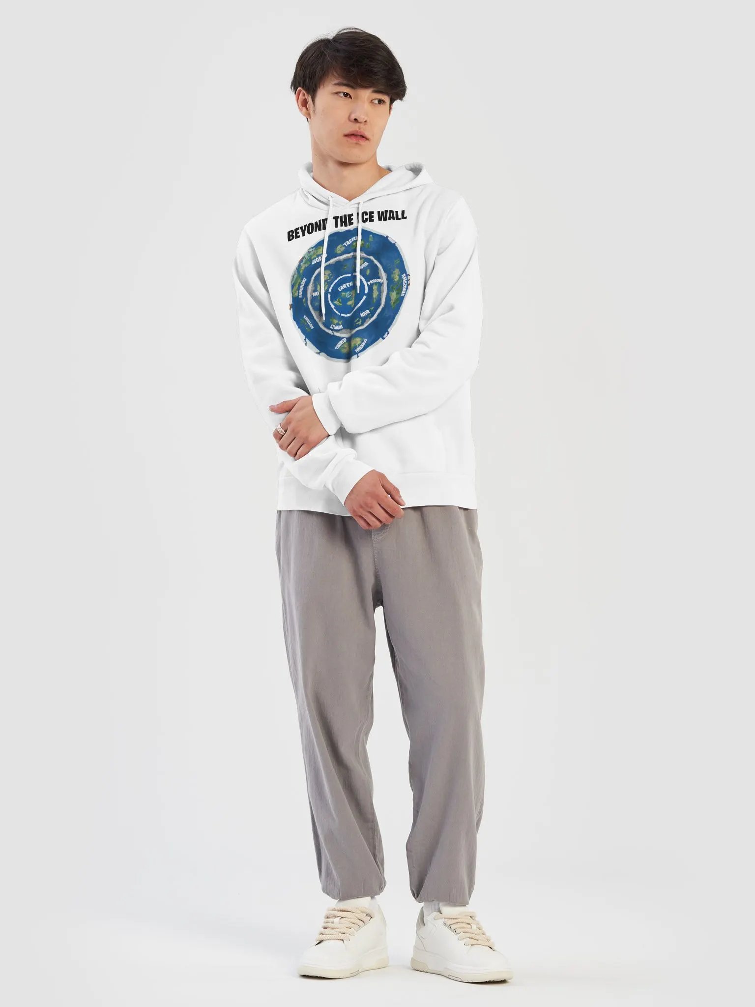 Premium Supersoft Hoodie Beyond The Ice Wall Map product image (5)