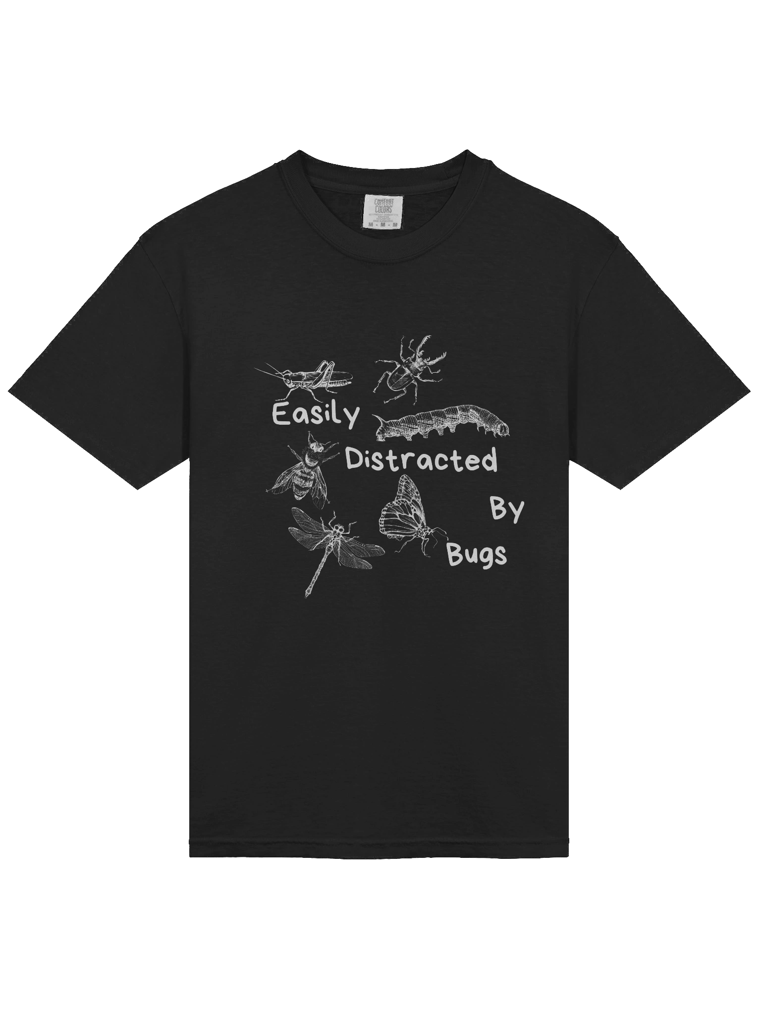 Easily Distracted By Bugs, White Font product image (21)