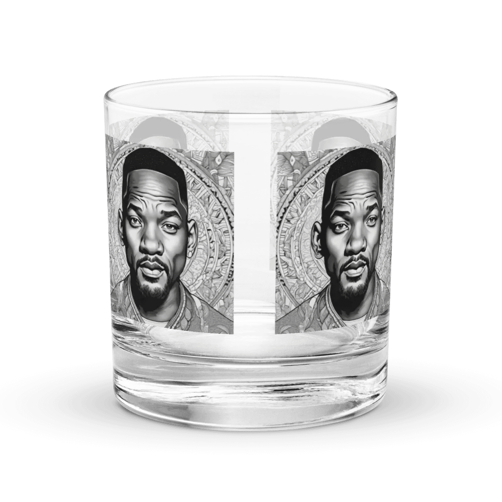 Intricate Line Art Portrait Rocks Glass Set product image (4)