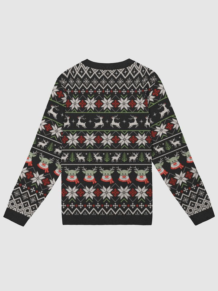 KNITTED CHRISTMAS SWEATER CLASSIC FIT / PERSONALIZED NAME / BLACK product image (9)