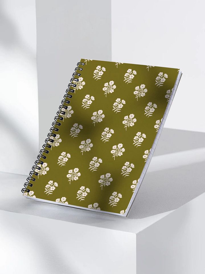 Alpine Cascade - Green and Cream - Spiral Notebook product image (1)