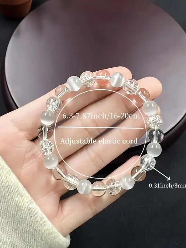 Pulseira de Cristal Elástica Artesanal: product image (3)