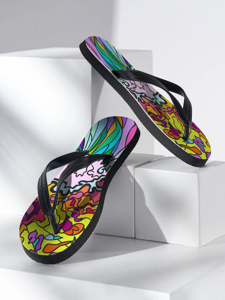 Psychedelic Bliss Flip-Flops - Wave at Sunset product image (2)