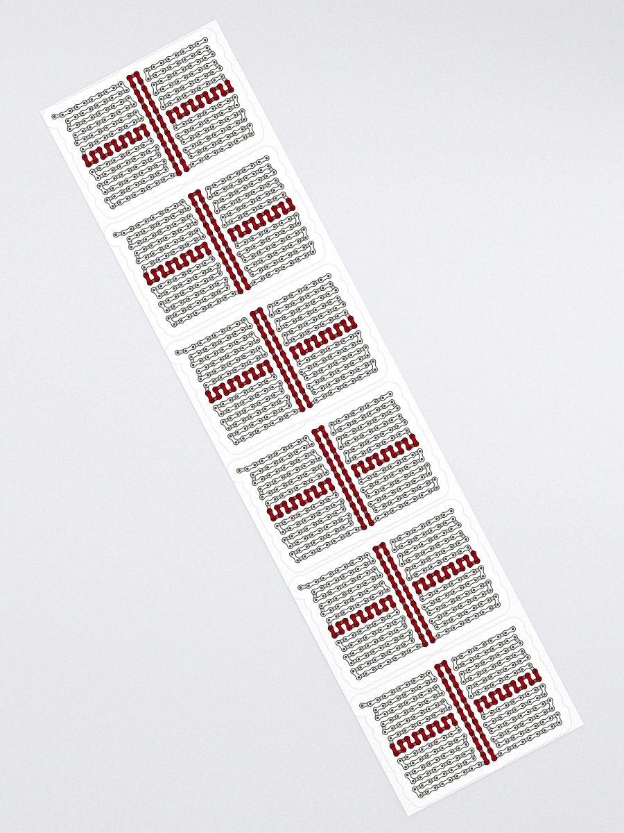 England Bike Chain Flag Sticker 6 Pack product image (2)