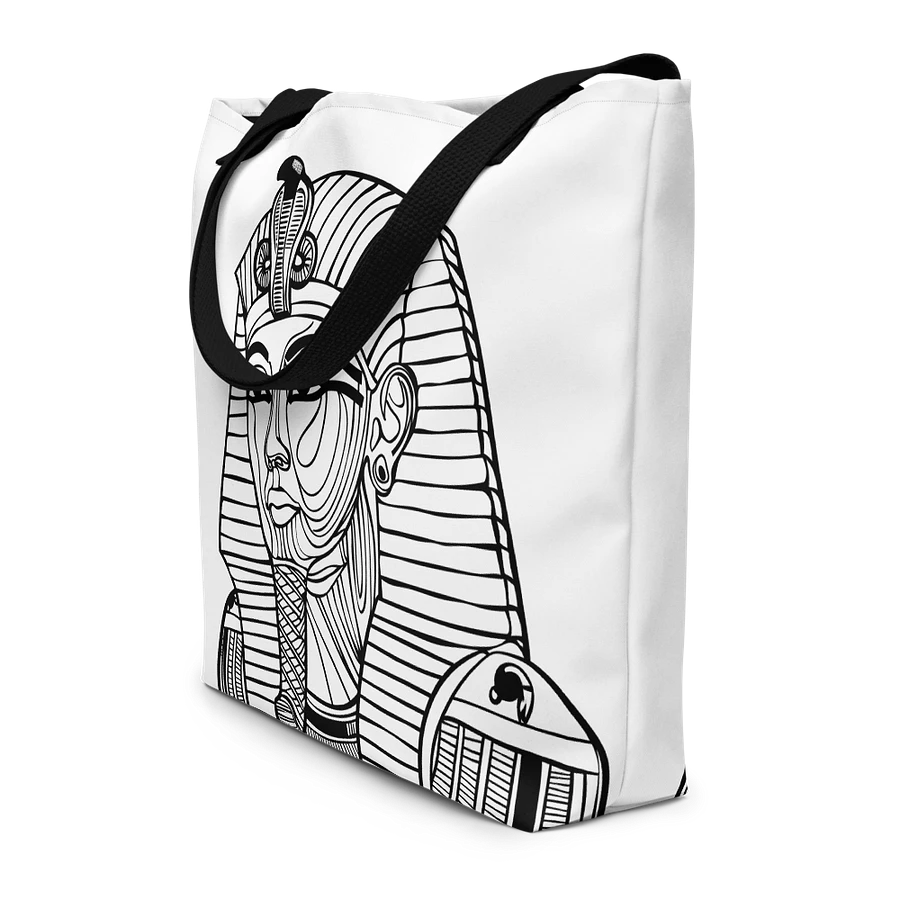 Tote Bag: Elegant Stylish Egyptian History Art Black and White Minimalist Design product image (4)