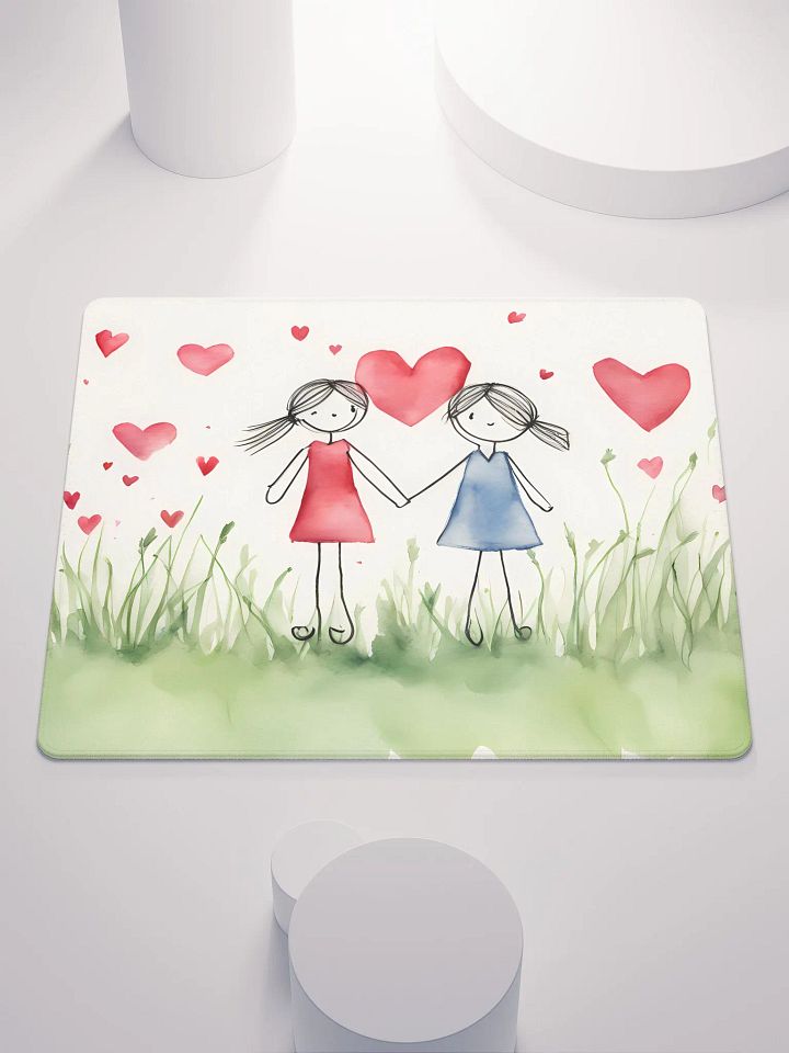 Draw Your Life Full of Hearts, Gaming Mouse Pad, 2 Sizes product image (1)
