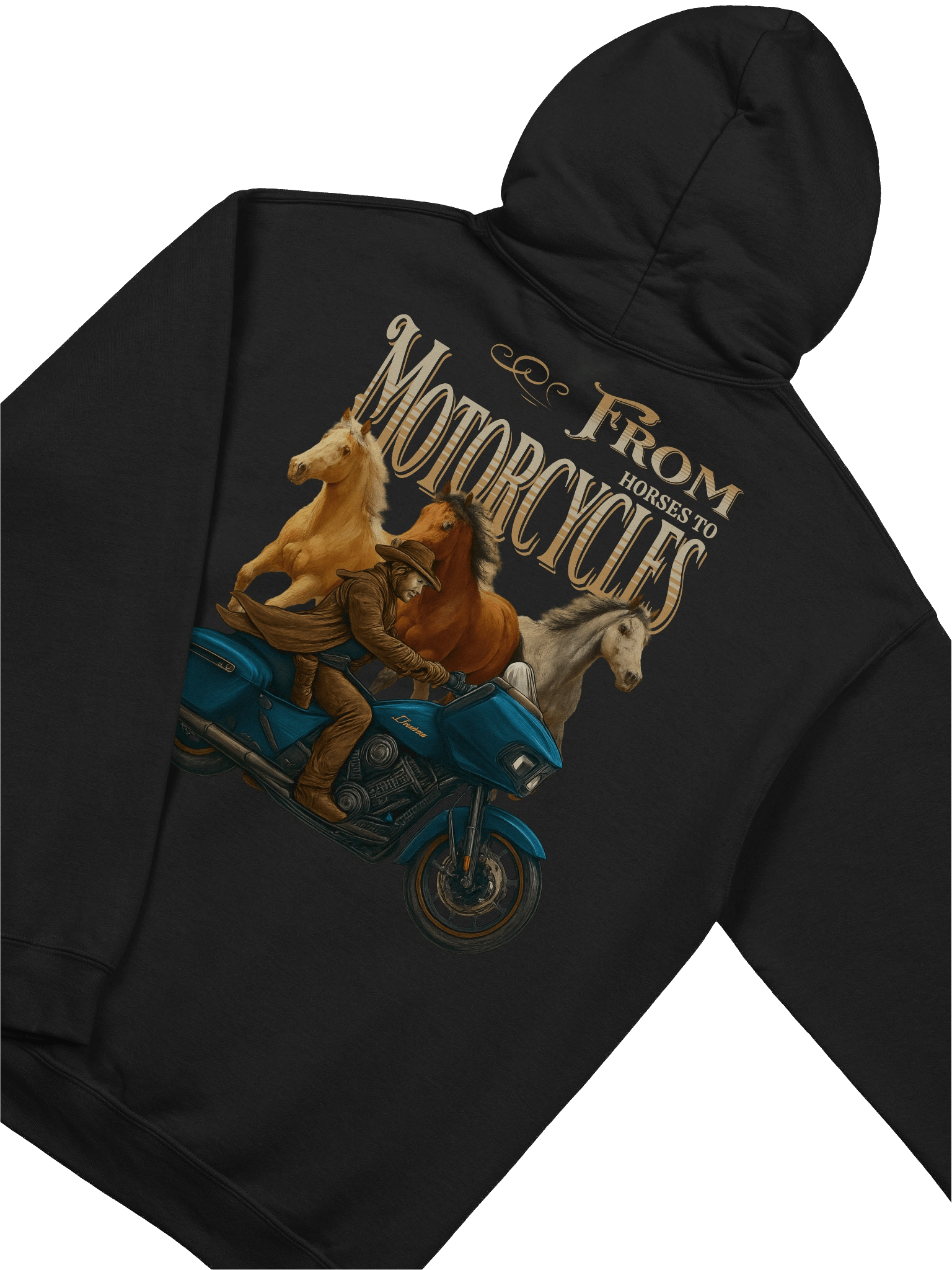 Legacy of the Tribe – From Horses to Motorcycles (Gildan Classic Cowboy Hoodie) product image (4)