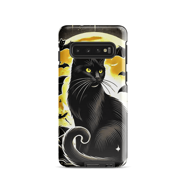 Mystic Black Cat Samsung Tough Case - Moonlit Feline Design product image (1)