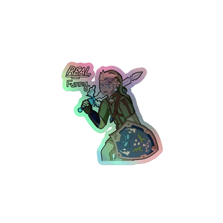'The Legendary Hero...?' Holographic Sticker product image (1)