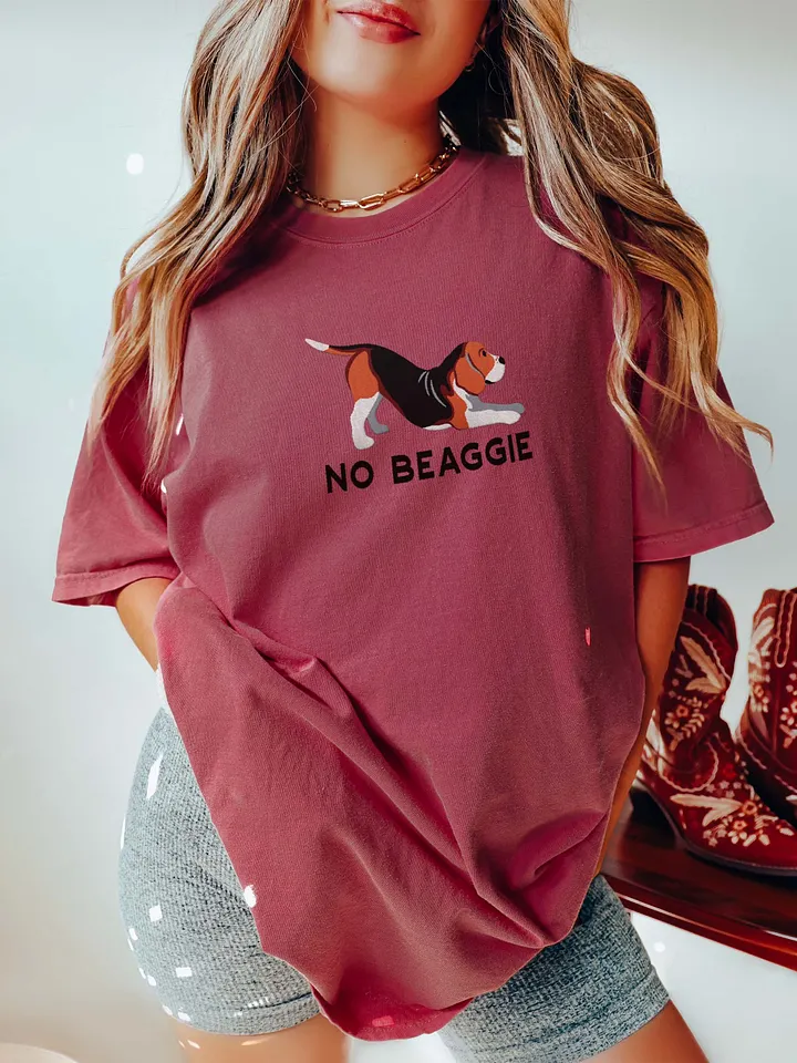 No Beaggie T-Shirt(Embroidered) of a Beagle(Tricolor) product image (2)