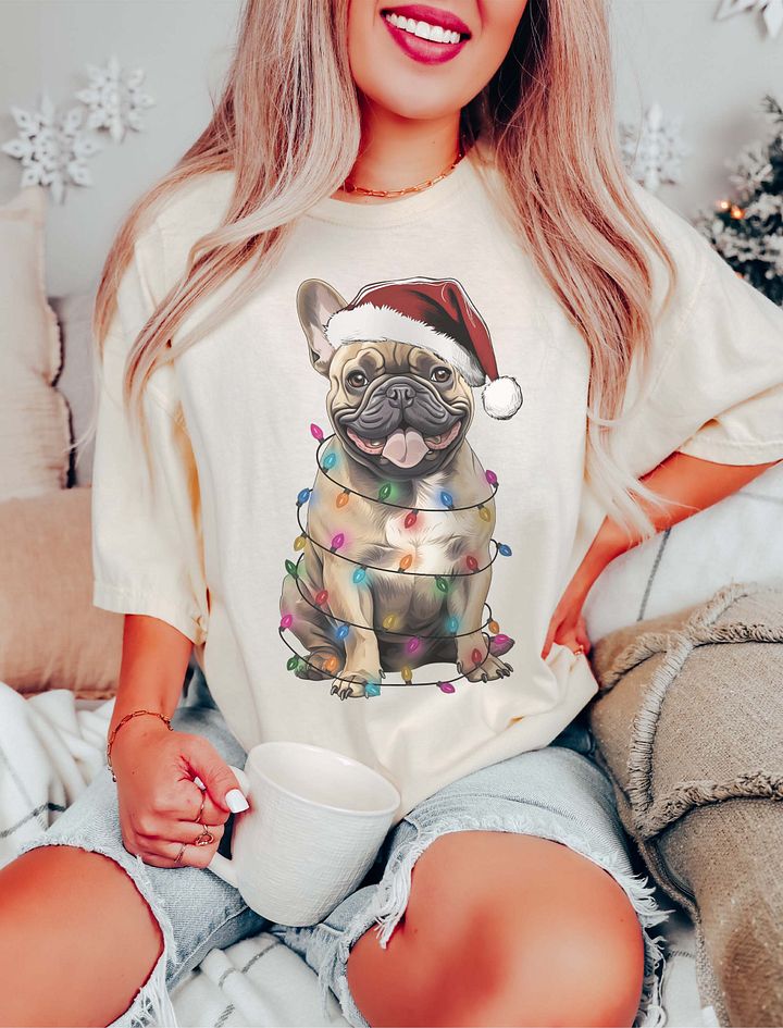 Funny French Bulldog Christmas T-Shirt for Frenchie Paw-rents product image (16)