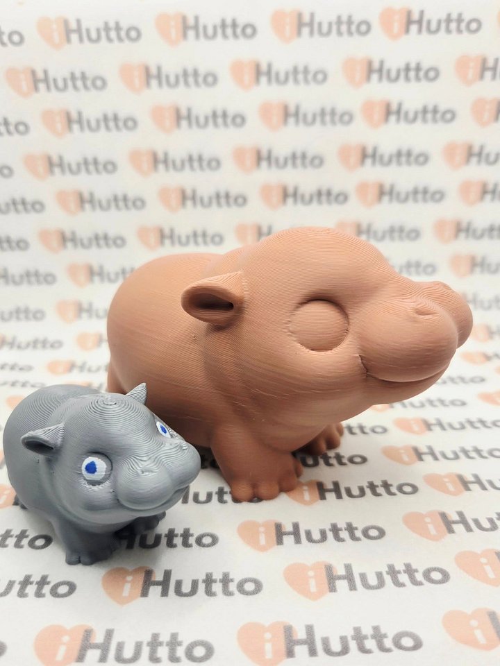 Baby Pygmy Hippo - 3D Printed product image (1)
