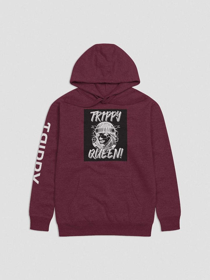 Trippy Queen Hoodie (Front Only) with White Sleeve Detail product image (10)
