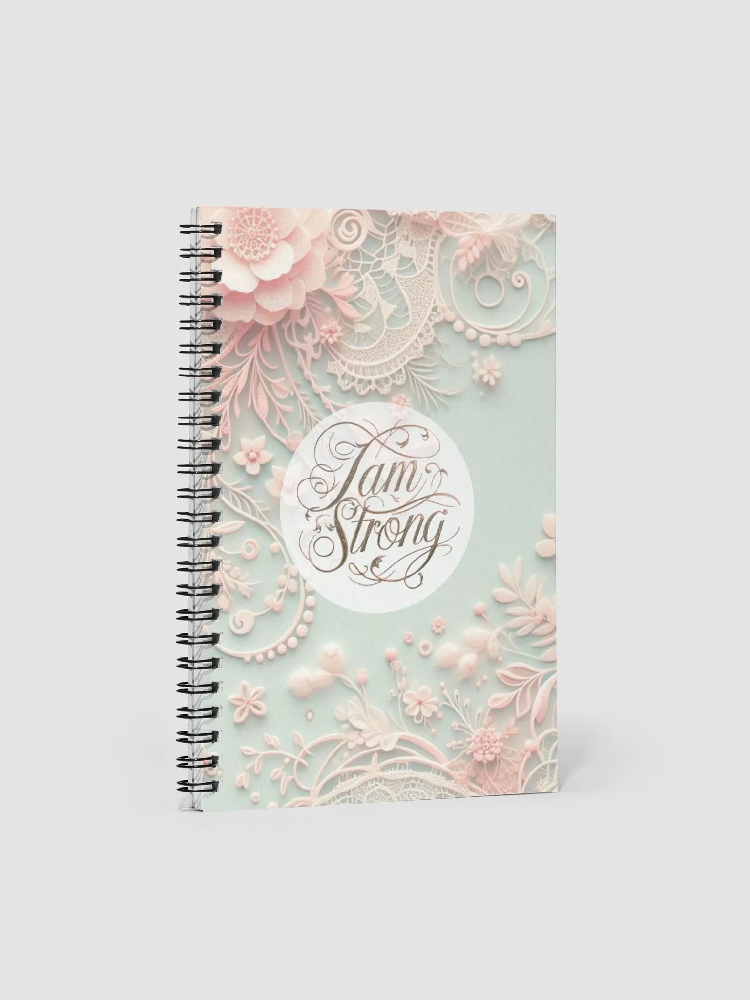 Spiral Notebook w. Inspirational / motivational quote - I Am Strong product image (2)