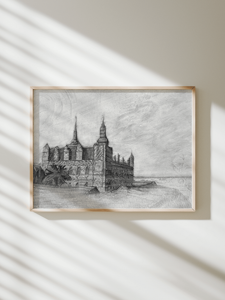 Kronborg castle - Pencil sketch - Landscape product image (2)