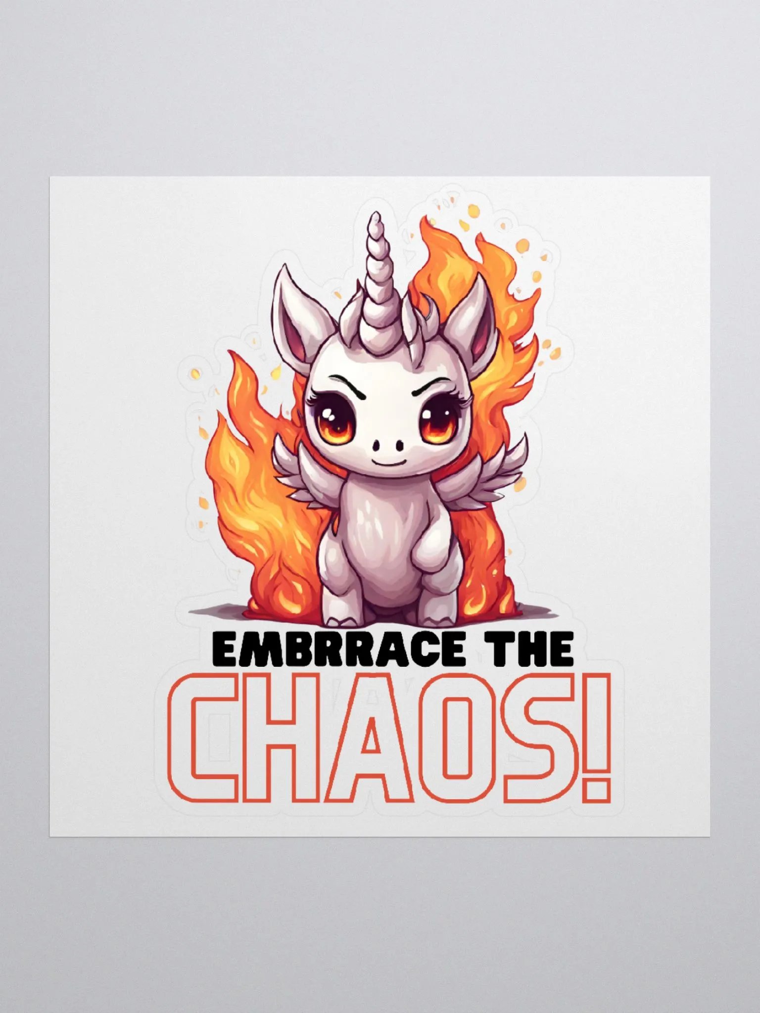 Unicorn Chaos Sticker product image (1)