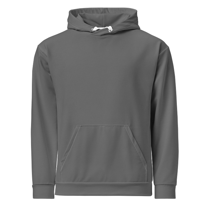 Thunderstorm Gray Solid Color Eco Friendly Pullover Unisex Hoodie product image (1)