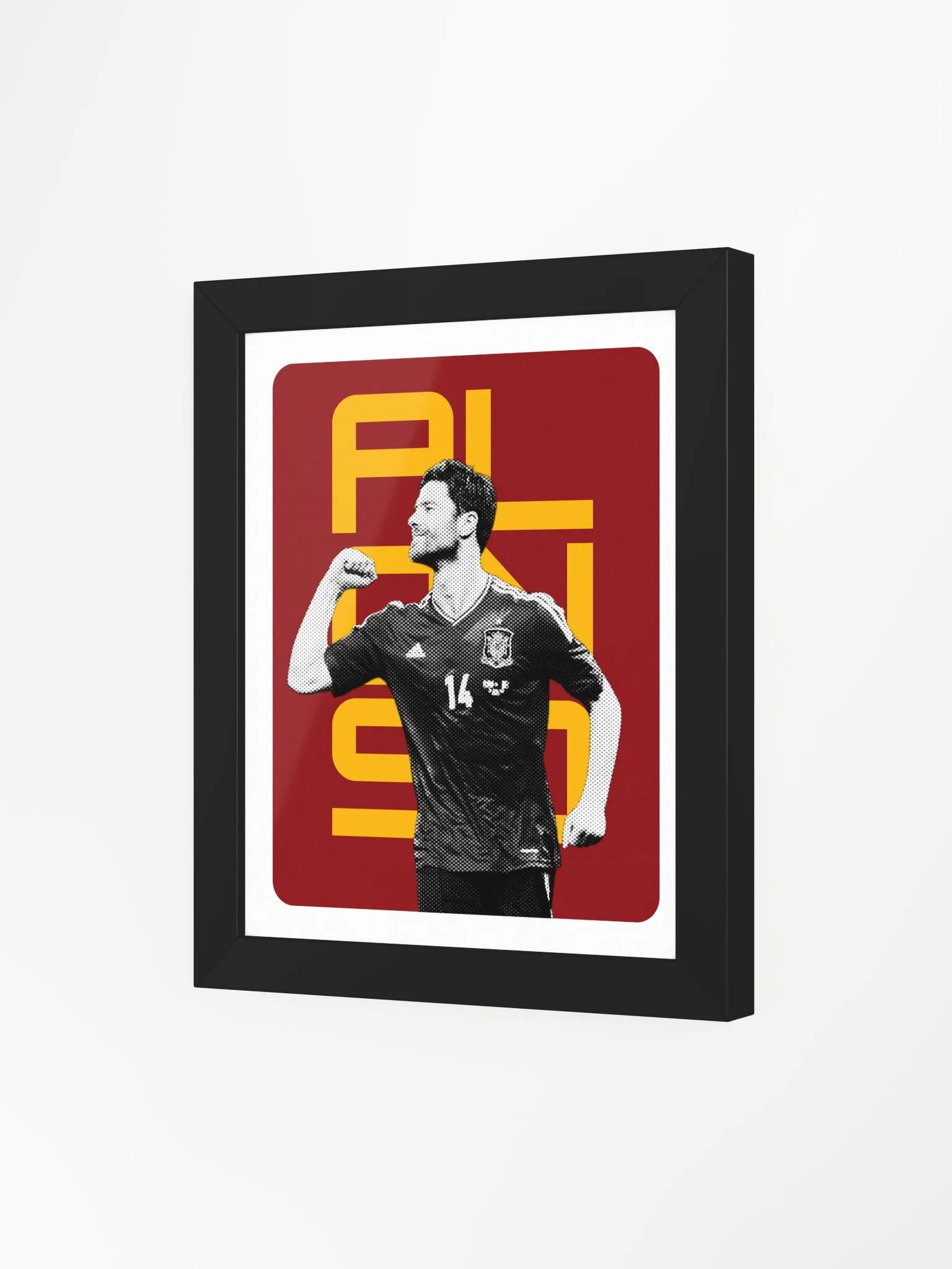 Xabi Alonso BW Spain Name Art Framed Print product image (4)