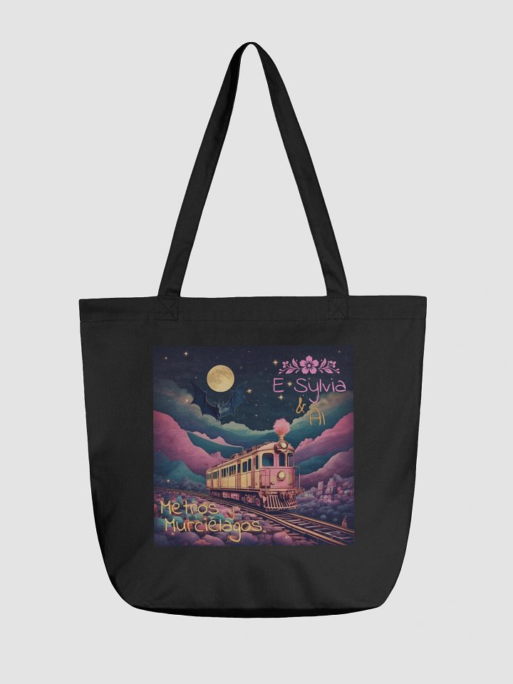 Metros y Murciélagos Organic Cotton Tote Bag 16″ × 14 ½″ product image (1)