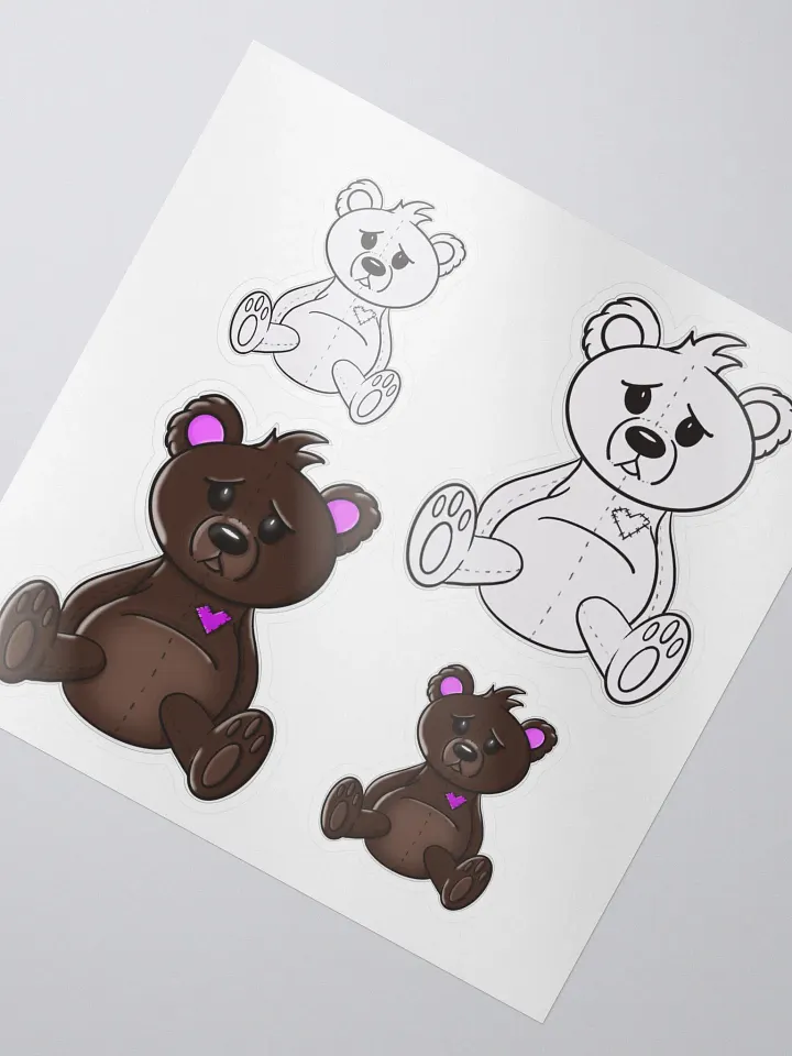 Anxious Teddy Stickers mixed product image (1)