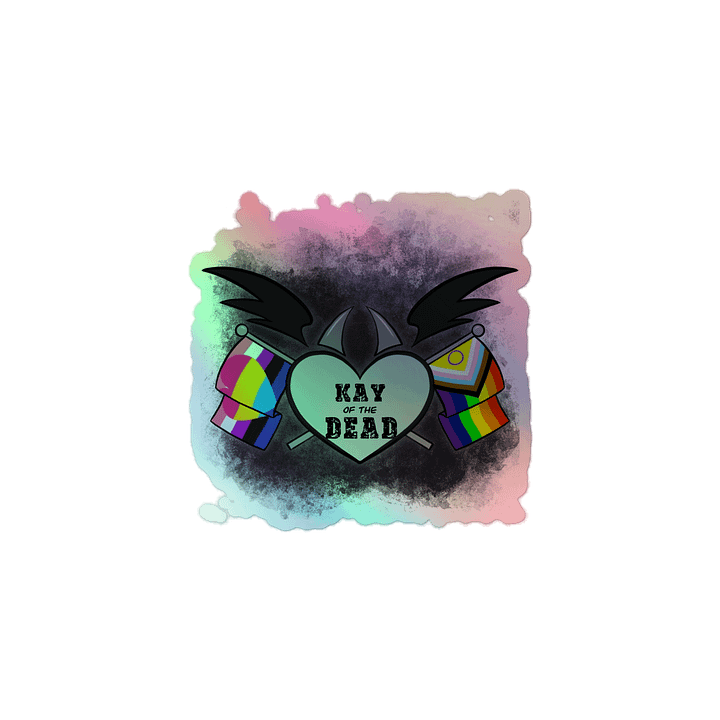 Kay_of_the_Dead Pride Logo Holographic Sticker product image (1)