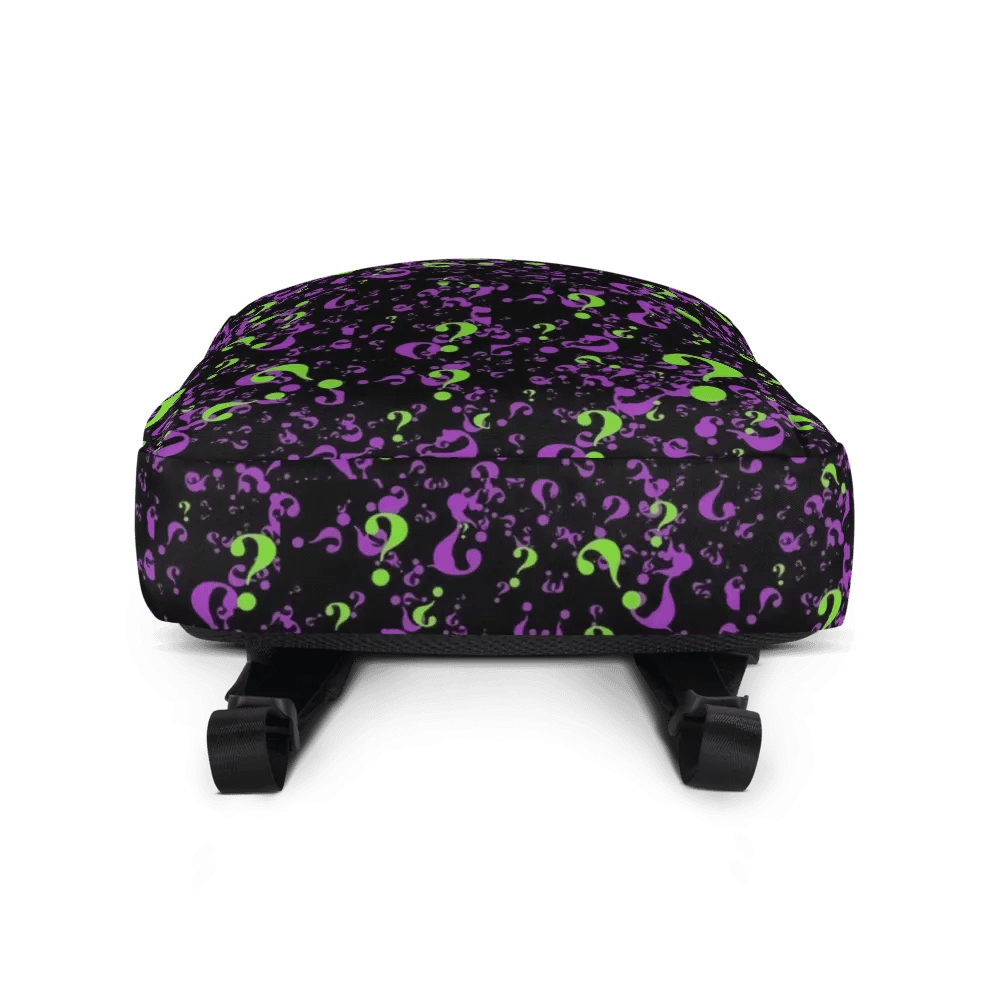 Green and Purple Riddler / All-Over Print Backpack product image (5)