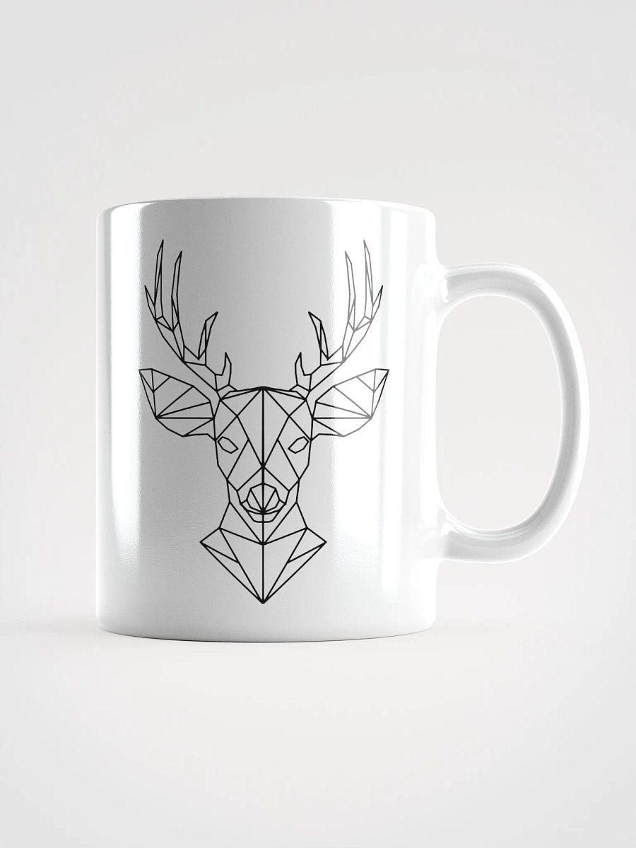 11oz Fractal Deer Emblem Mug - White product image (1)