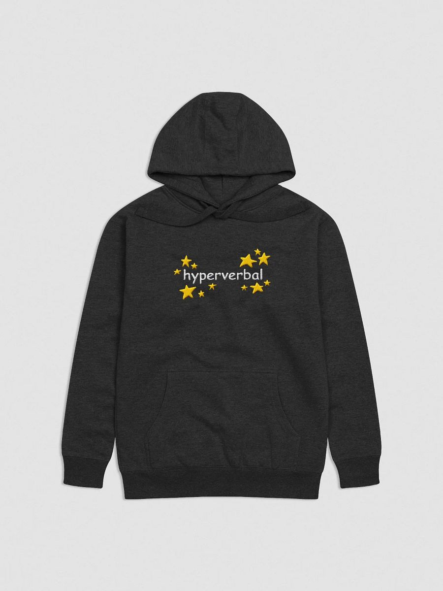 hyperverbal (comic sans and stars) embroidered heavyweight hoodie product image (1)