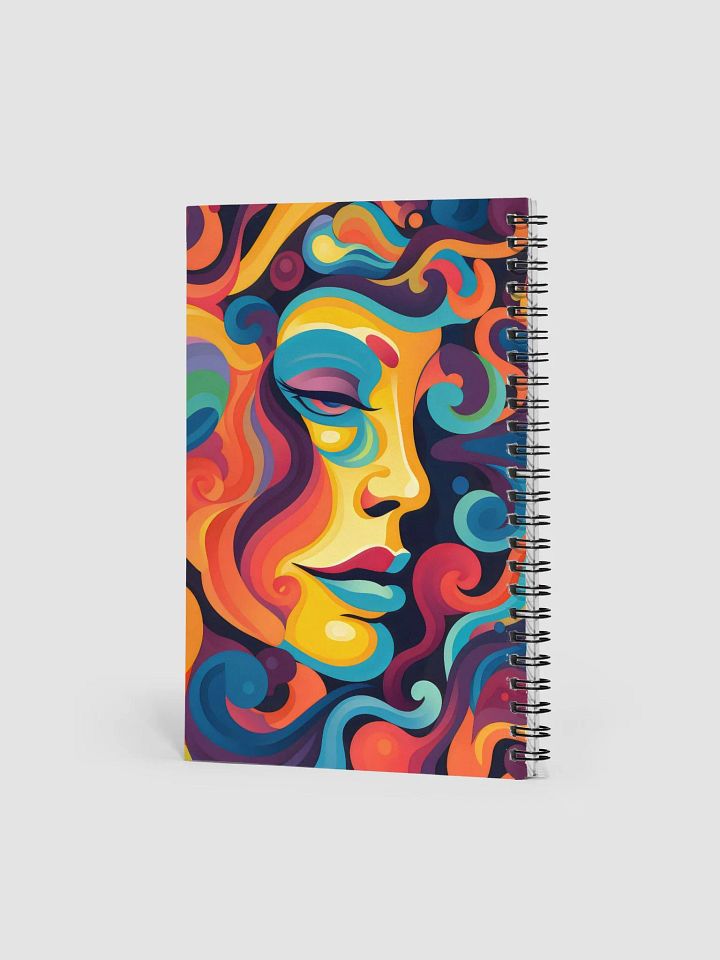 Vibrant Whirl of Emotions Psychedelic Profile Spiral Notebook product image (2)