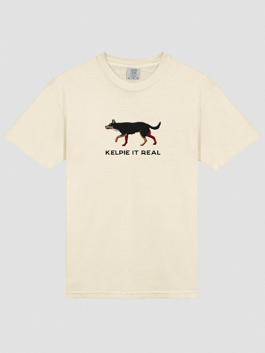 Kelpie It Real T-Shirt(Embroidered) of an Australian Kelpie(Black & Tan) product image (53)