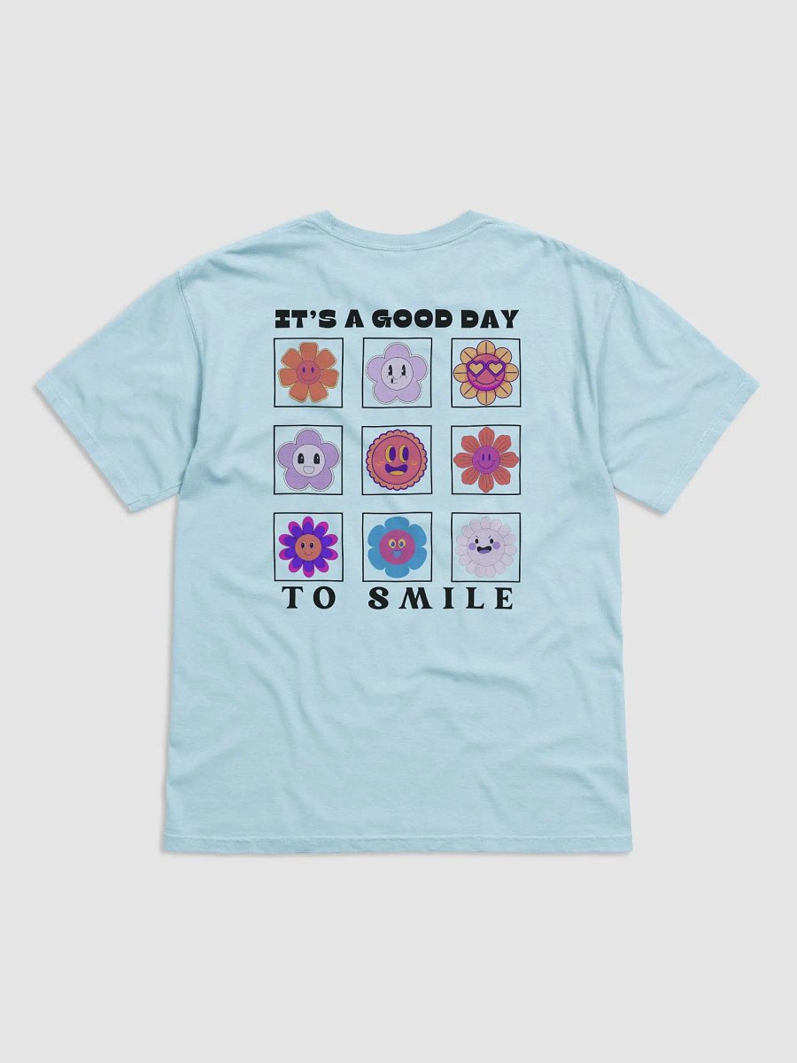 Bloom Buddies Cartoon Flower T-Shirt - Chambray product image (1)