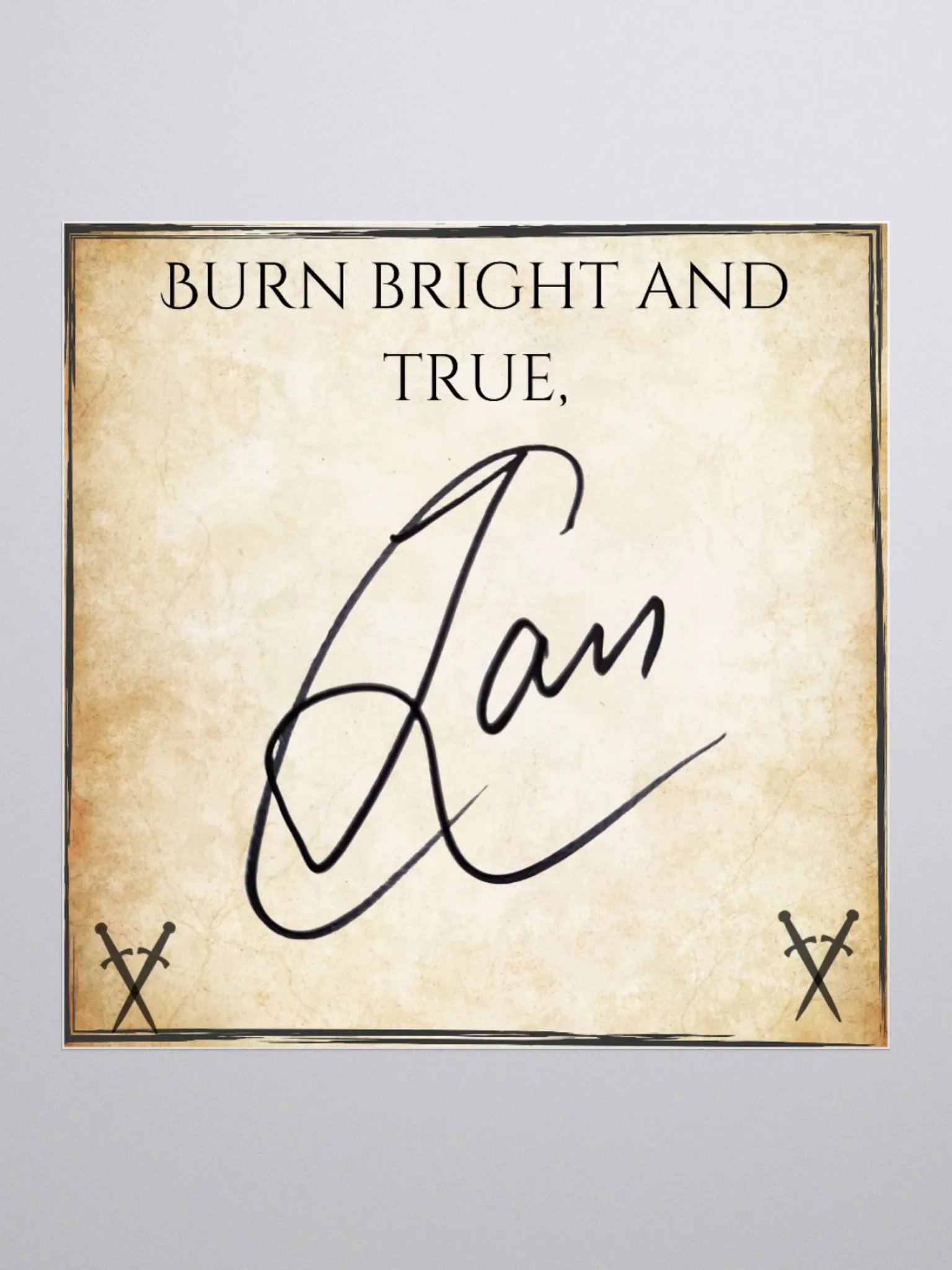 Signed book plate - Burn Bright and True product image (1)