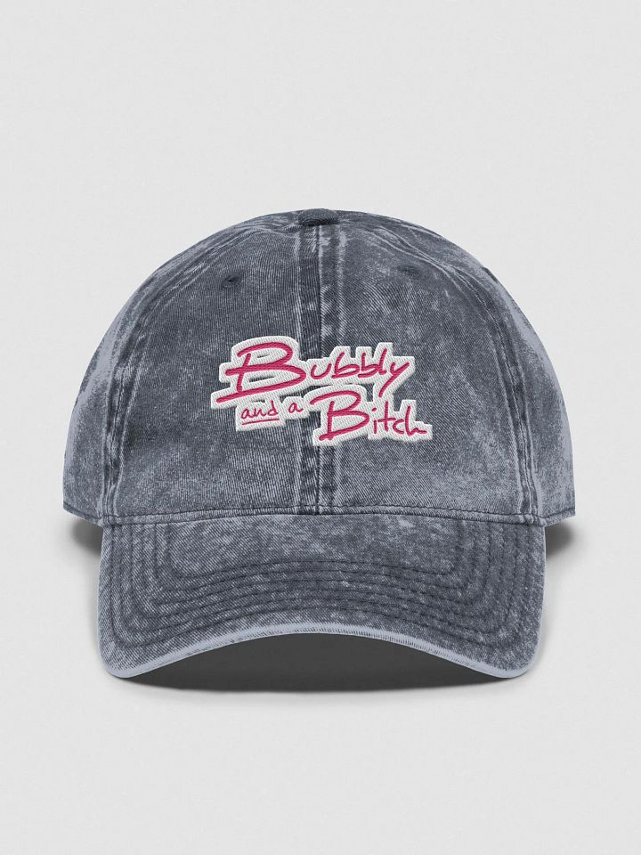 Bubbly and a B*tch embroidered vintage wash dad hat (pink bubble design) product image (1)