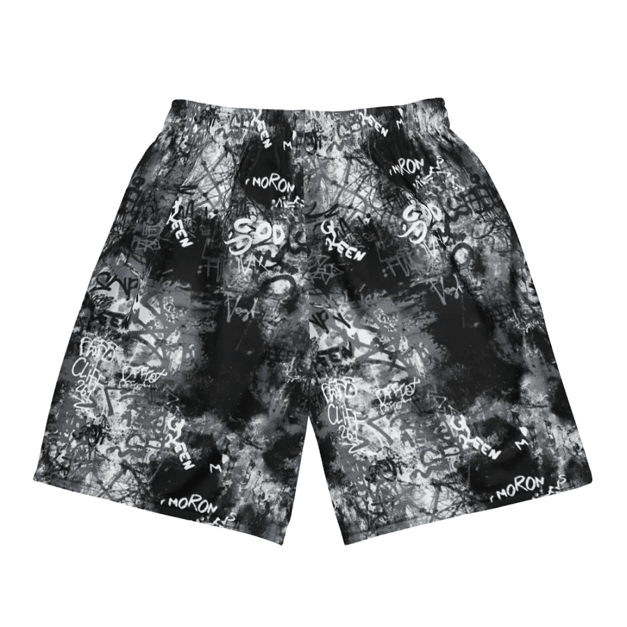 Black and White Graffiti | Recycled Unisex Mesh Shorts product image (6)